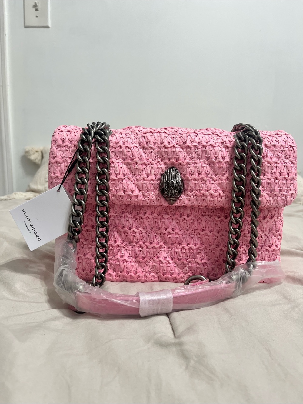 Kurt Geiger Raffia Kensington Bag
